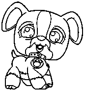 coloriage petshop chien avec collier